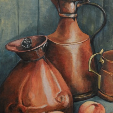 Copper Pots and Peaches